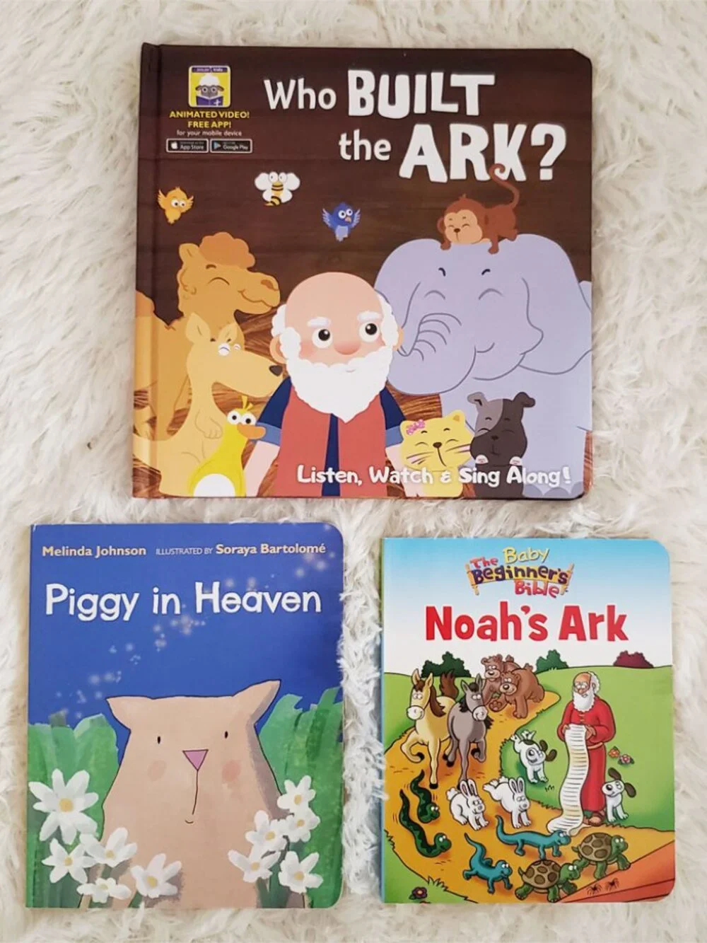 3 Bible Story Books Noahs Ark Jesus Heaven NWT